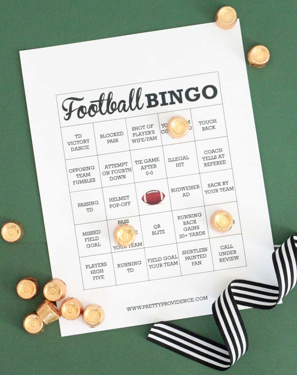 Printable Football Referee Game Card Template