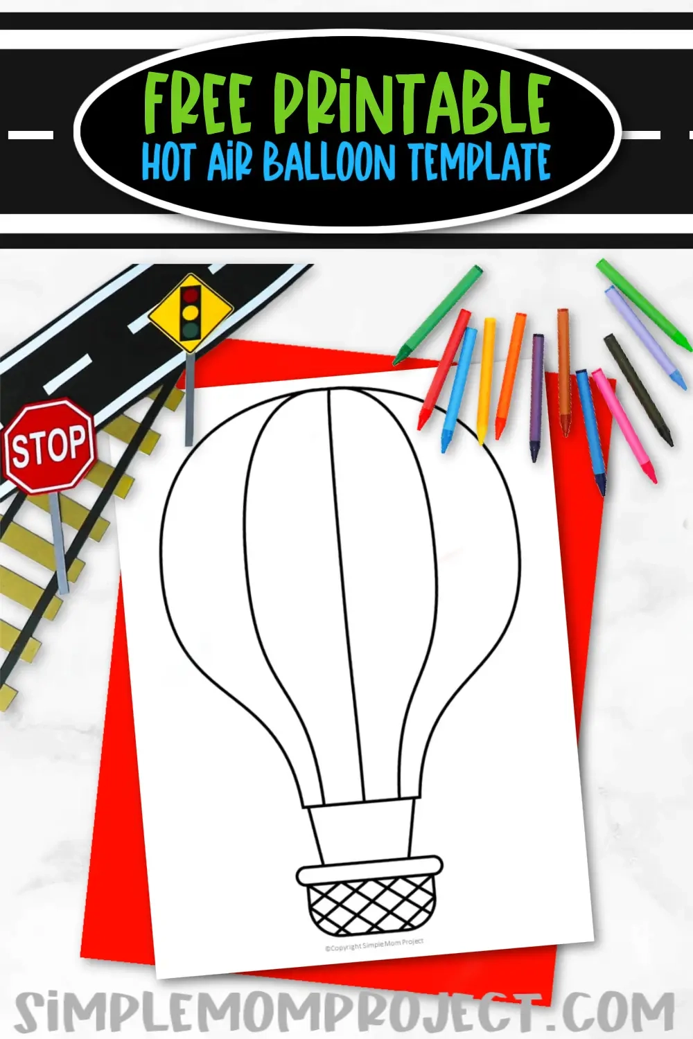 Free Printable Hot Air Balloon Template Simple Mom Project