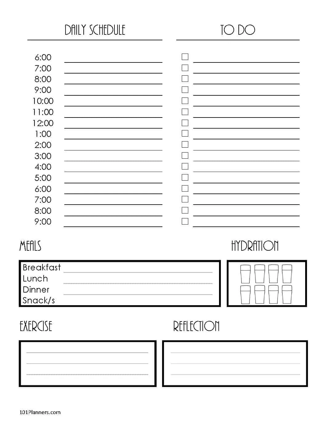 FREE Printable Hourly Planner Daily Weekly Or Monthly