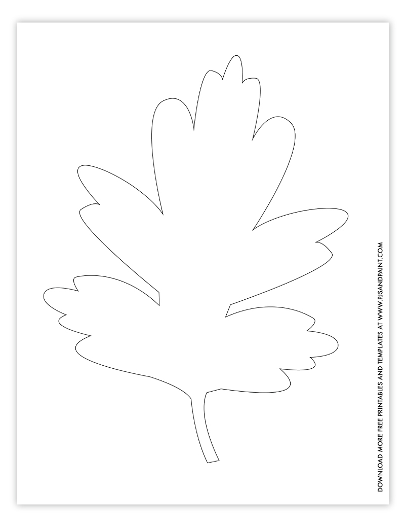 Free Printable Leaf Template 3 Versions 2 Sizes Each Pjs And Paint