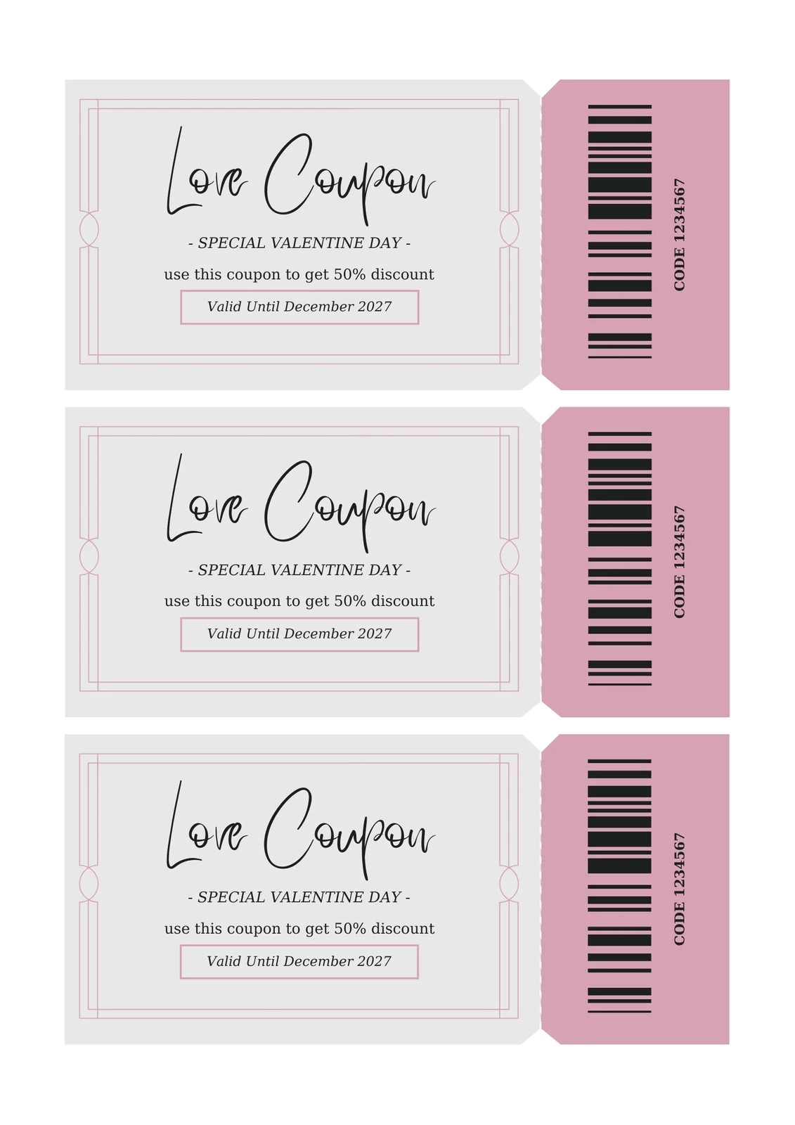 Blank Coupon Template Printable