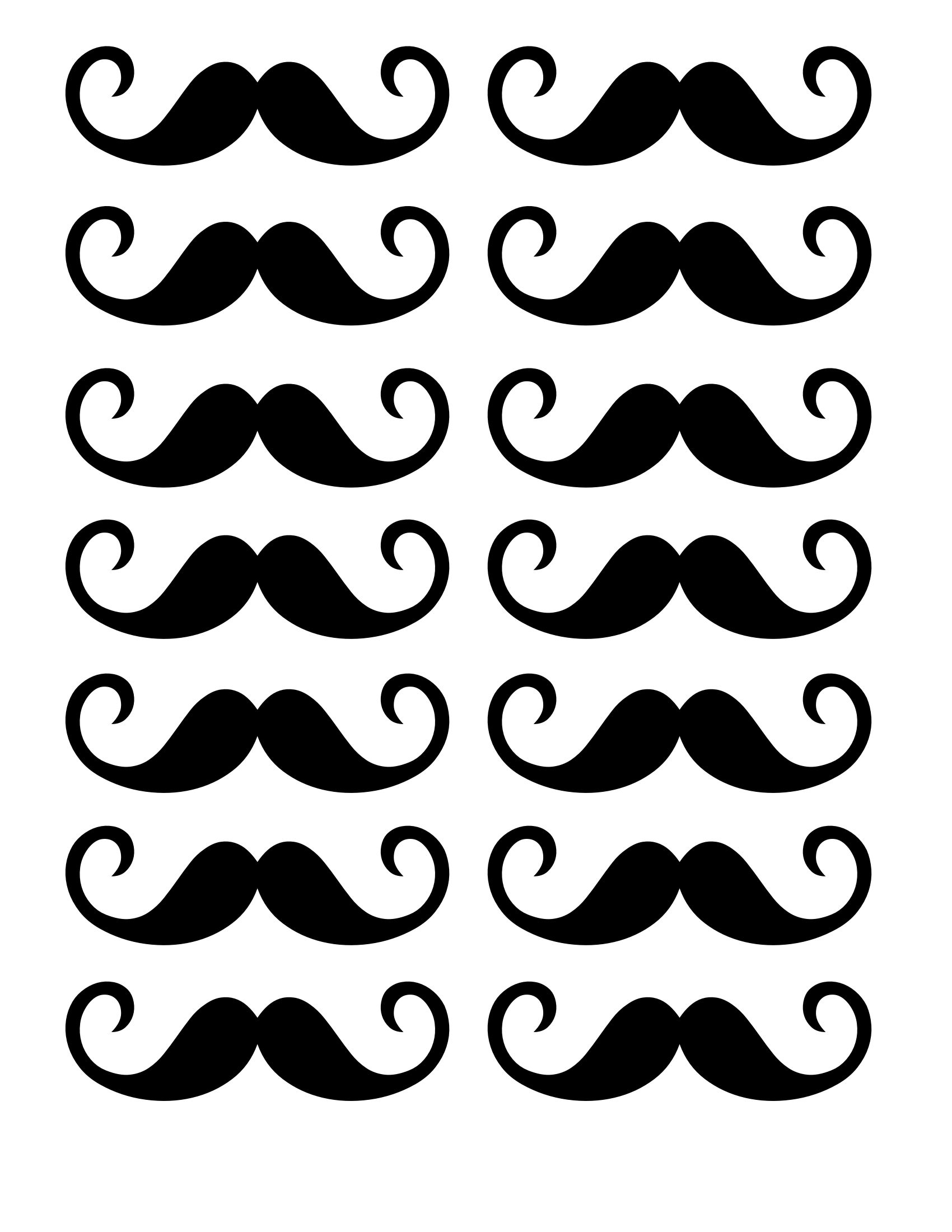 Printable Mustache Template