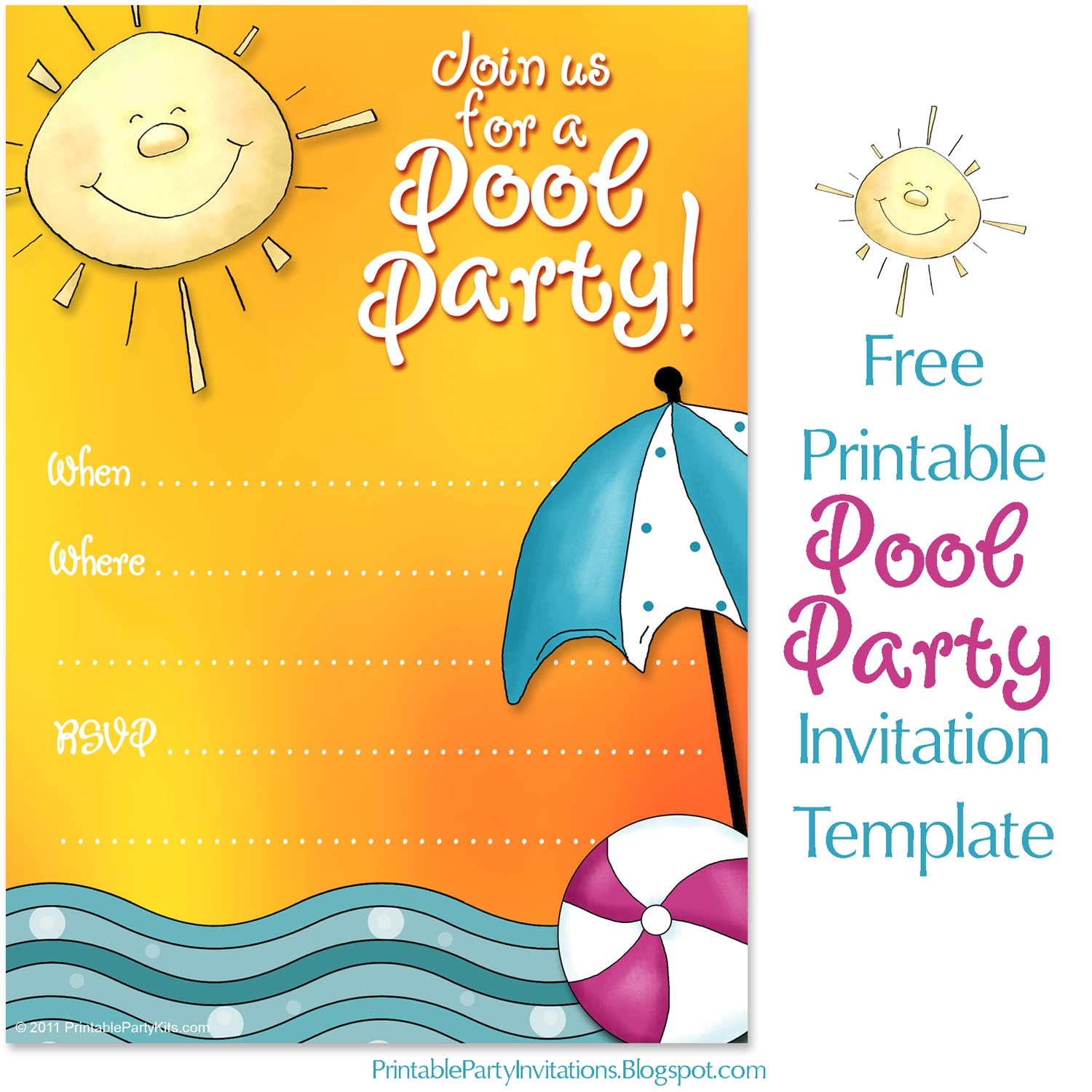 Free Printable Party Invitation Template