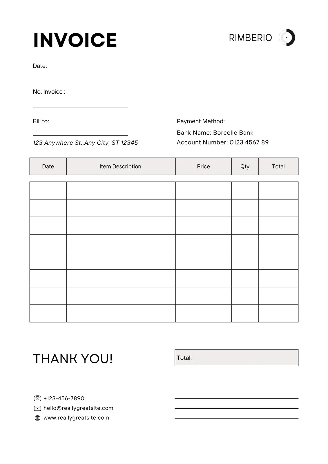 Free Printable Professional Invoice Templates To Customize Canva
