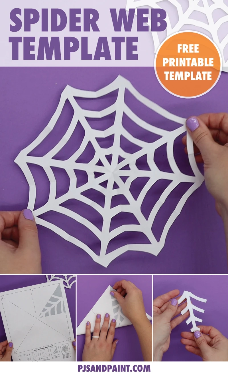 Free Printable Spider Web Template Halloween Craft Pjs And Paint