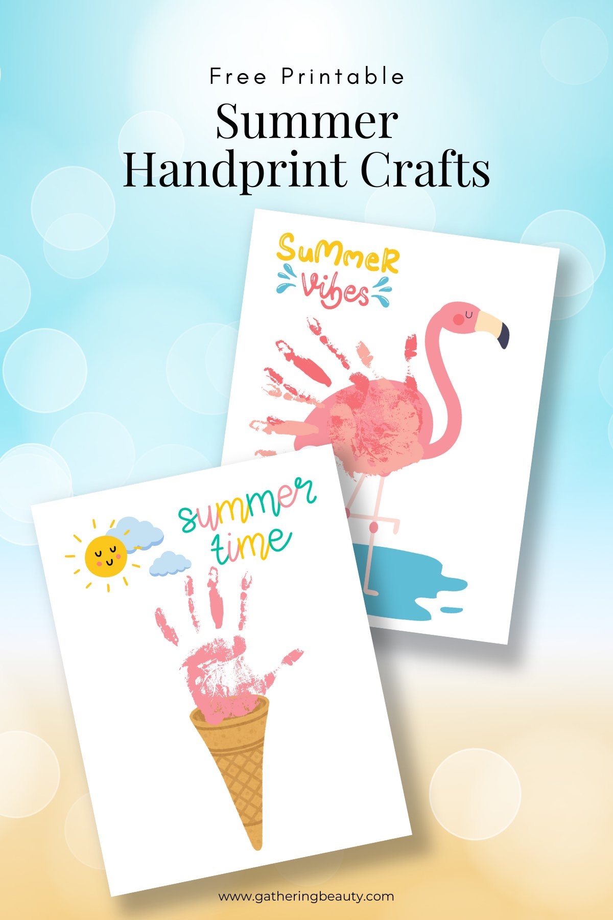 Free Printable Summer Handprint Crafts Gathering Beauty