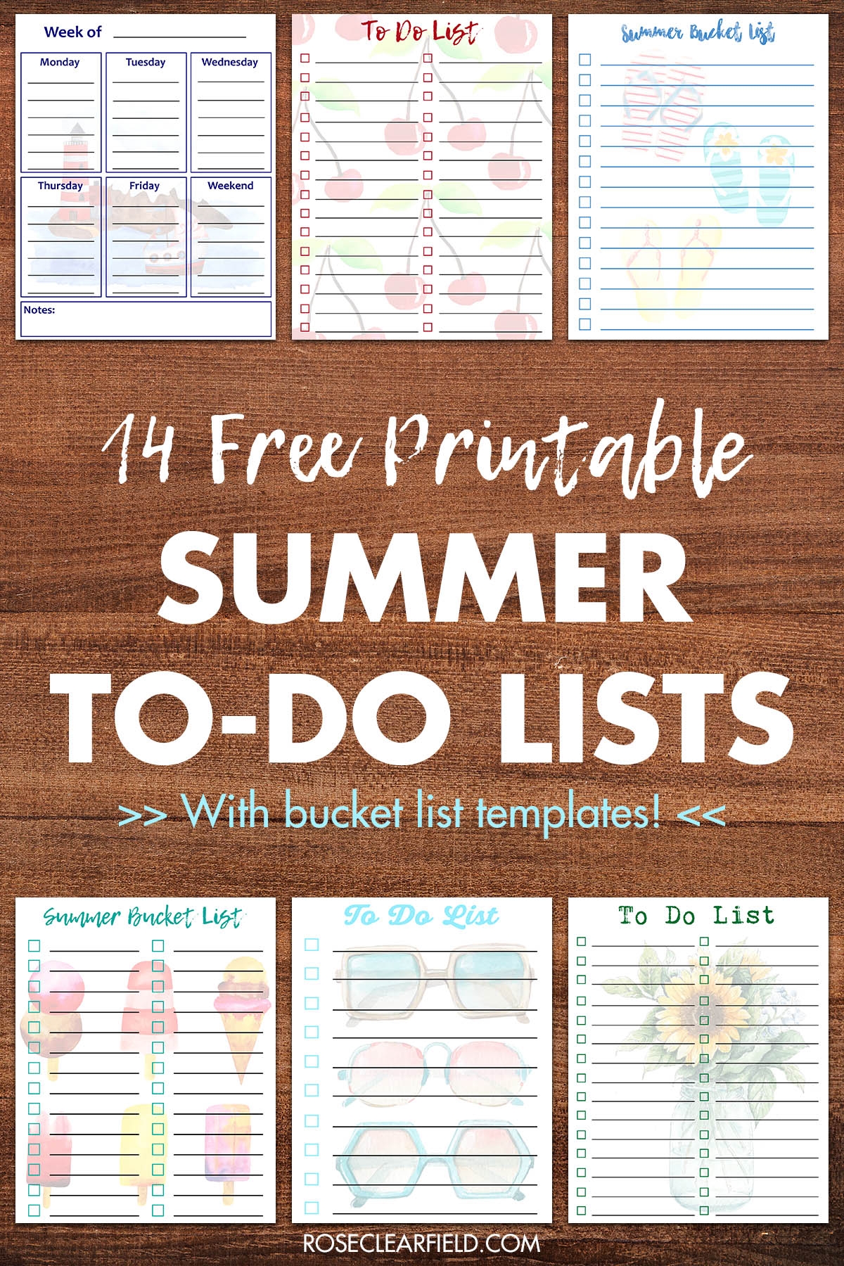 Free Printable Summer Templates