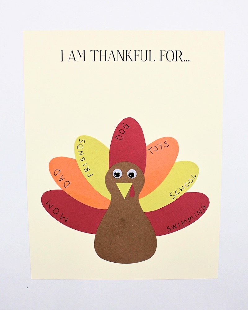 Free Turkey Feather Template Printable