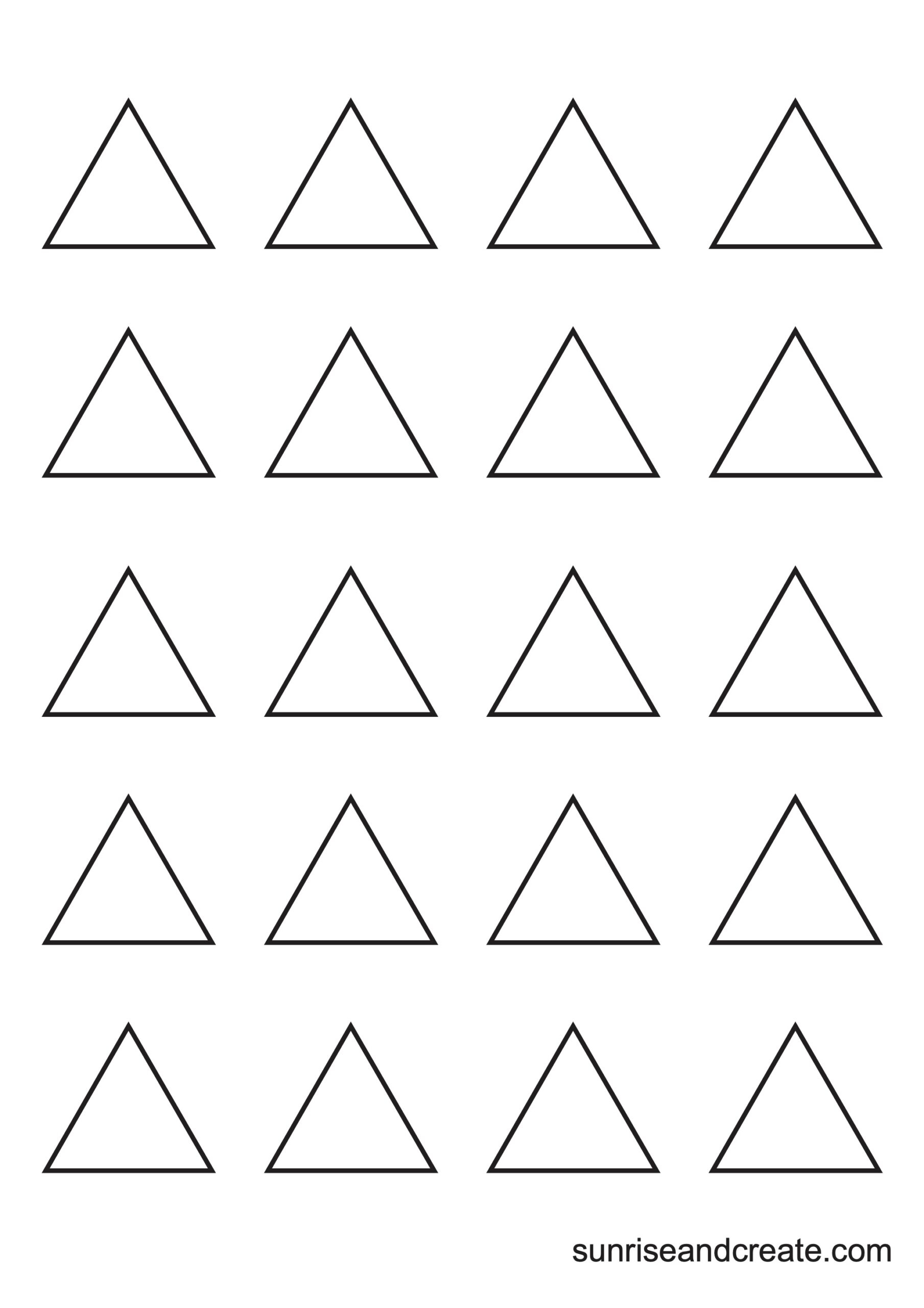 Free Printable Triangle Templates