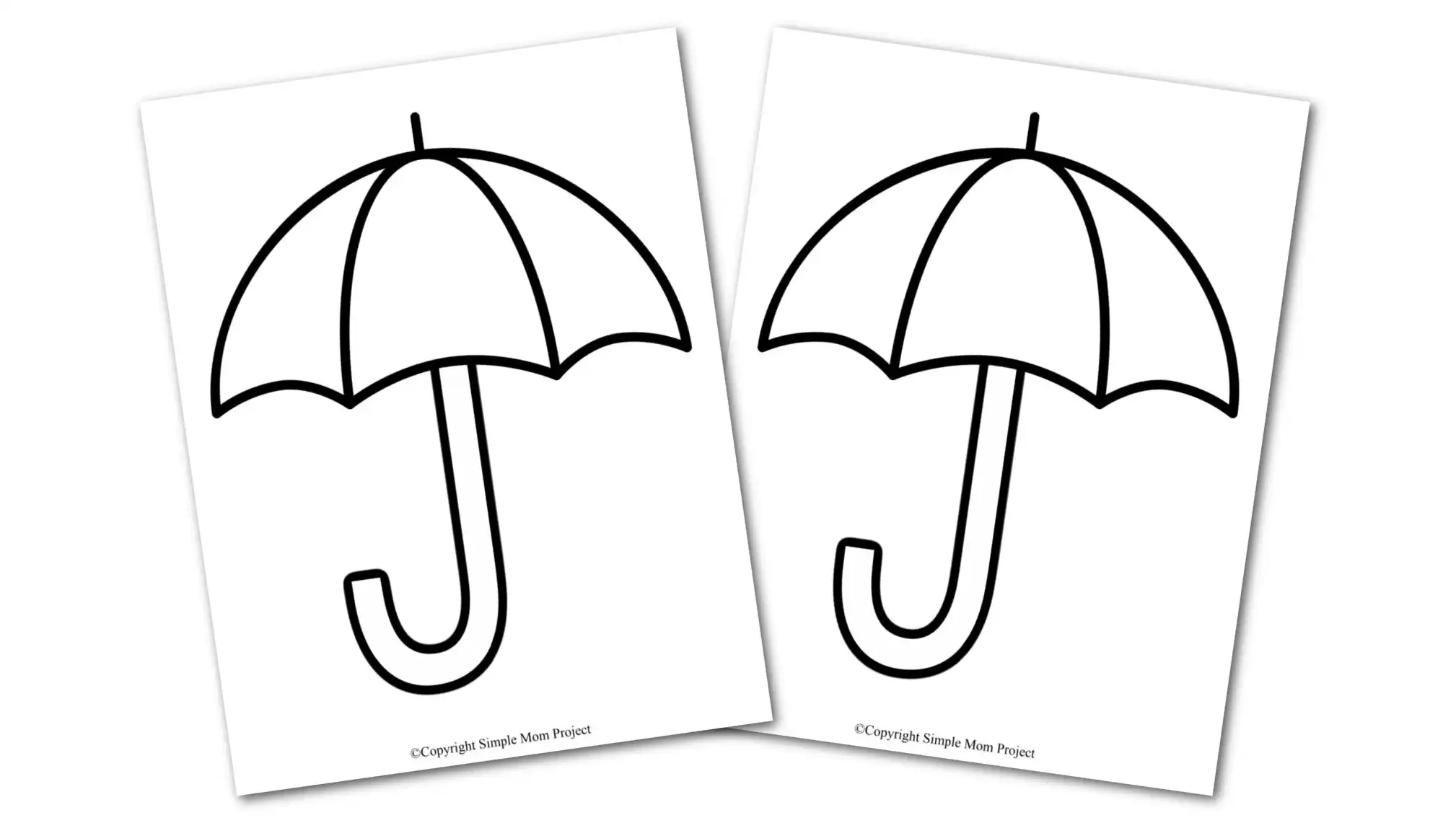 Free Printable Umbrella Template Simple Mom Project Worksheets Library