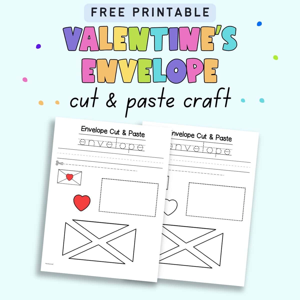Free Printable Valentine Cut And Paste Craft The Artisan Life