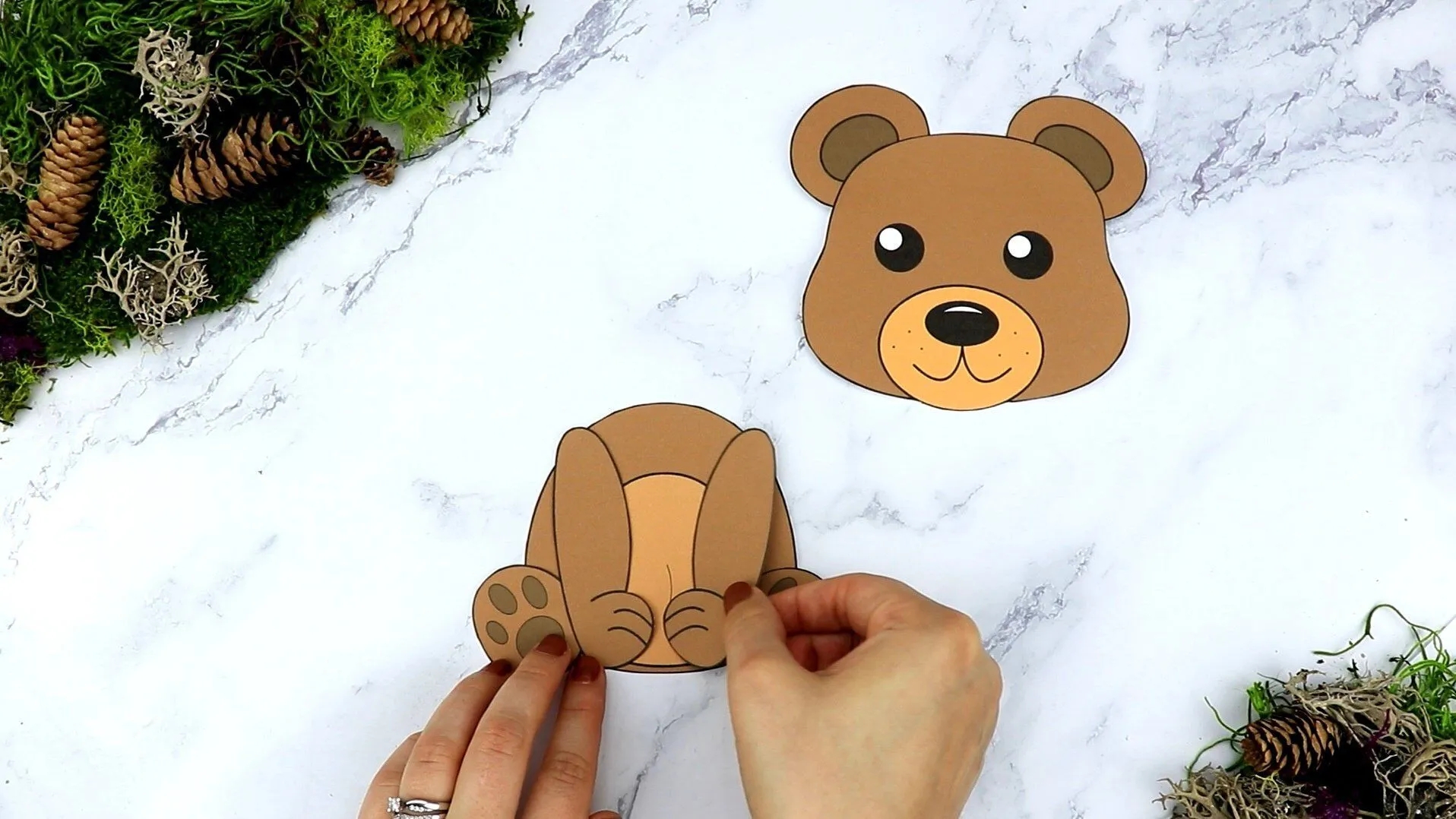 Free Printable Woodland Cut And Paste Bear Craft Simple Mom Project