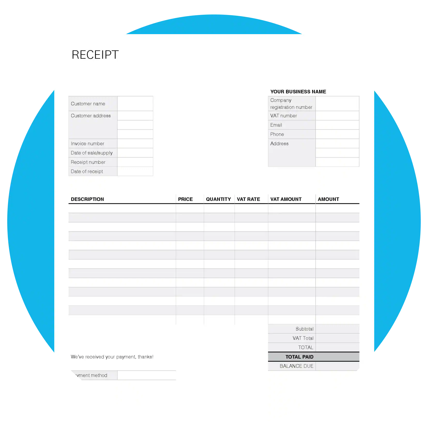 Printable Receipts Templates