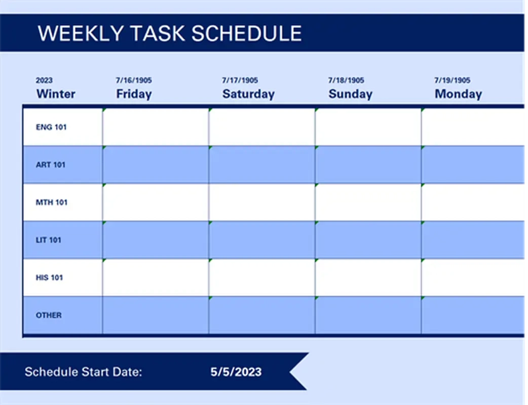 Free Schedule Templates Microsoft Create