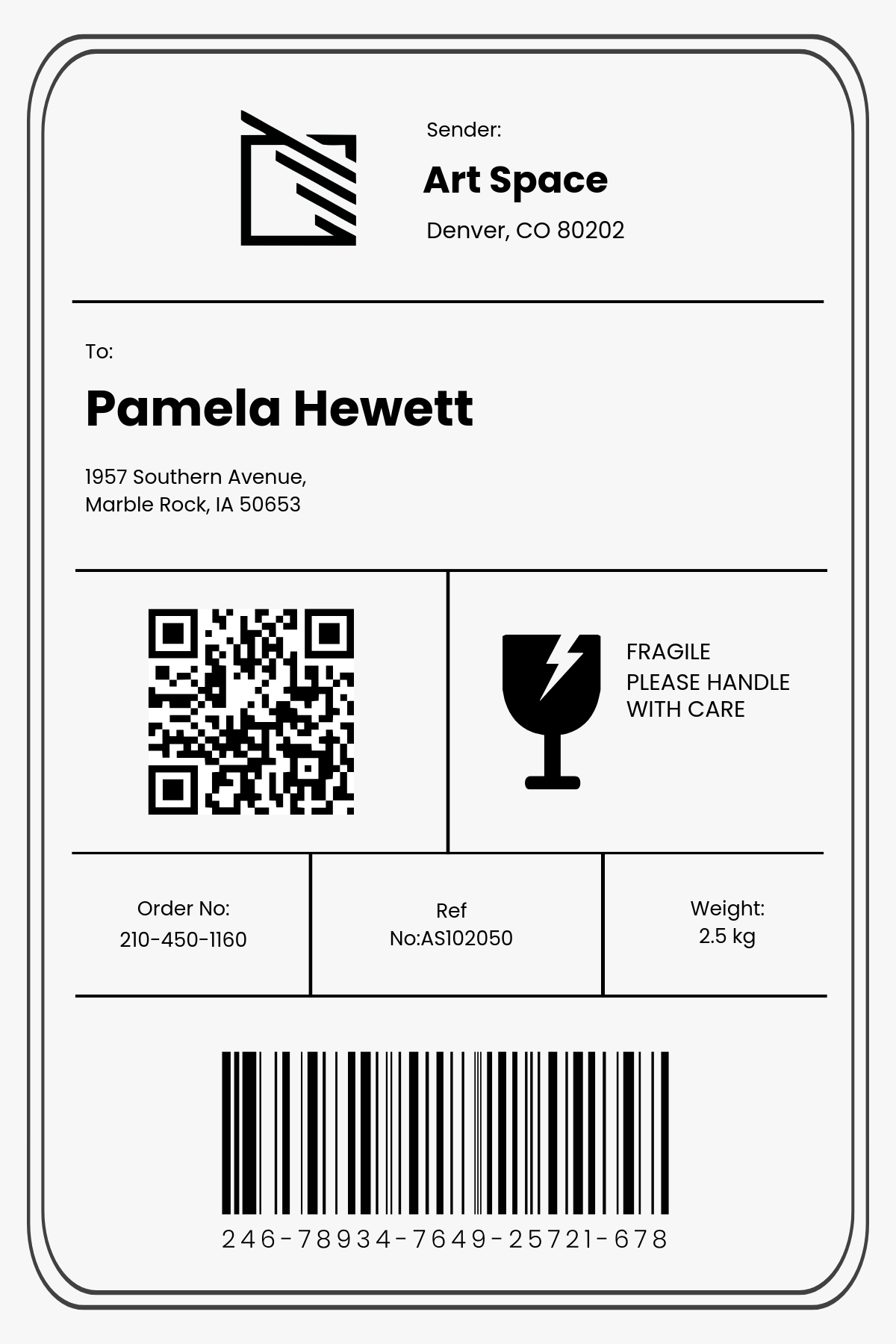 Free Printable Shipping Label Template
