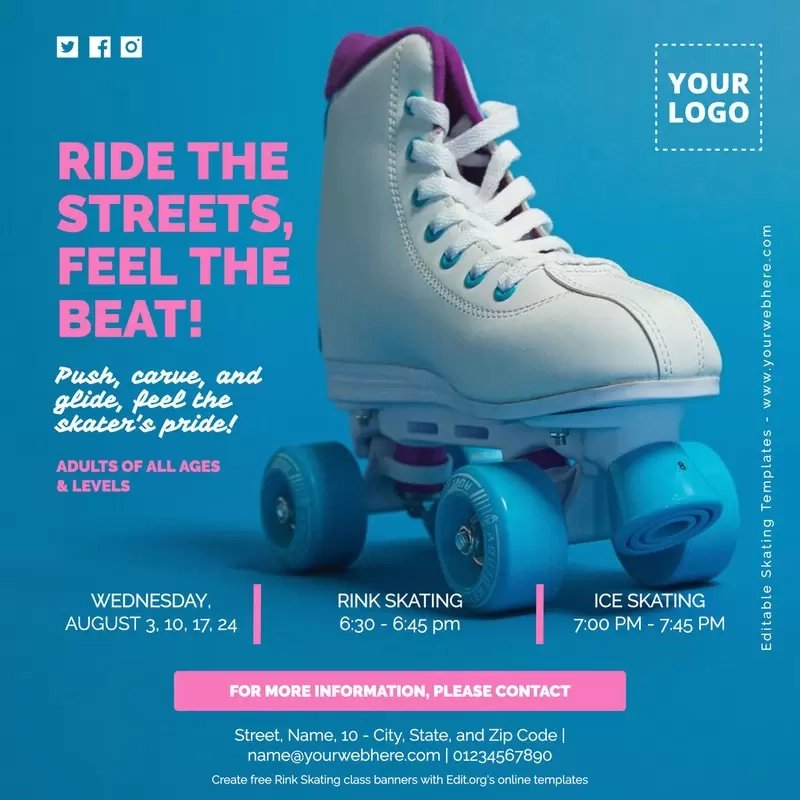 Free Printable Roller Skate Template