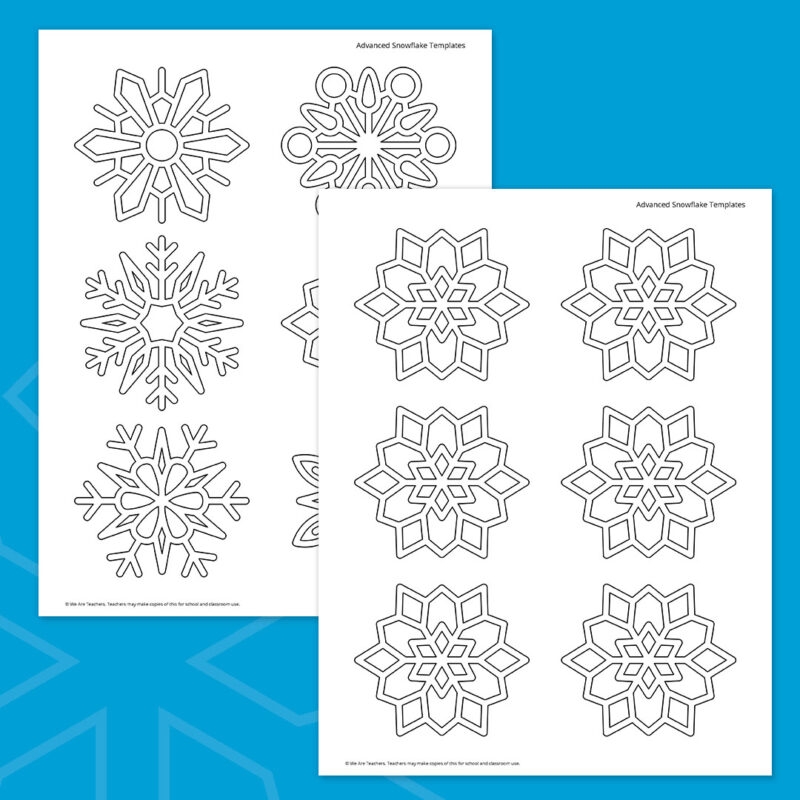Snowflakes Template Printable Snowflakes Template Printable