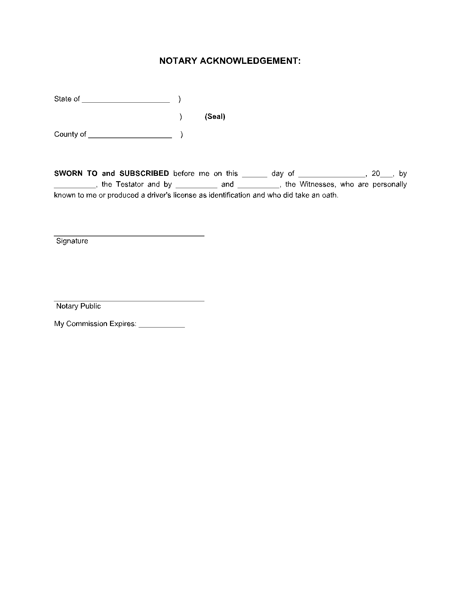 Free Texas Last Will And Testament Template CocoSign