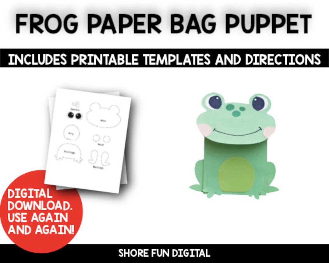 Free Printable Frog Puppet Template