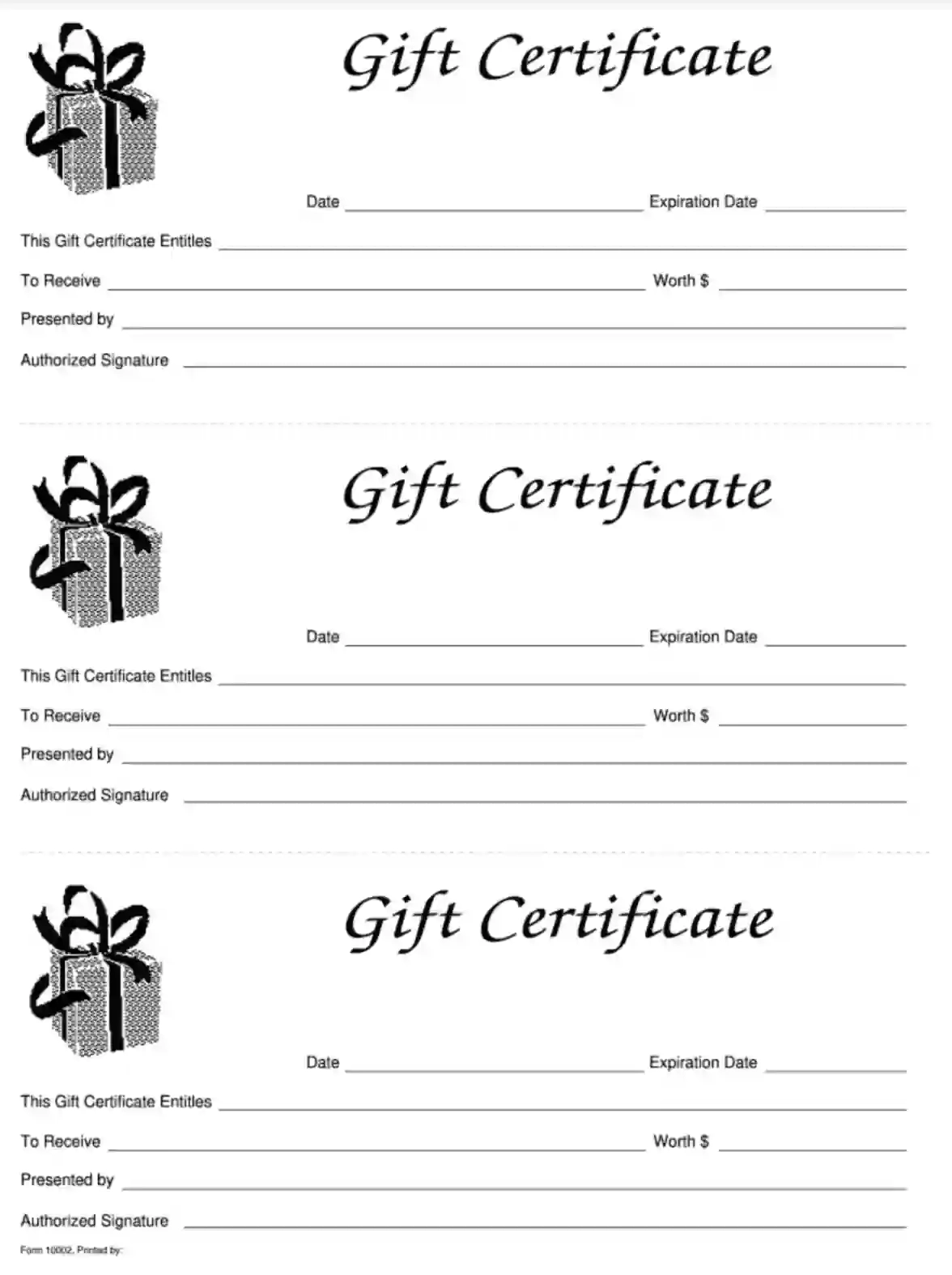 Printable Present Template