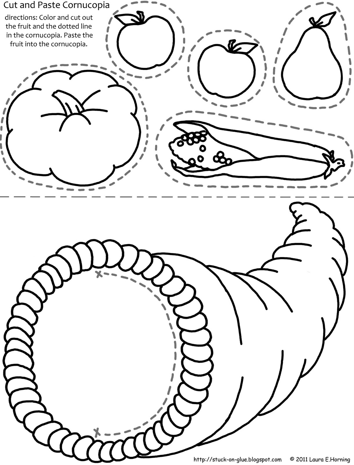 Give Your Octopus A Paintbrush or 8 Cut And Paste Cornucopia