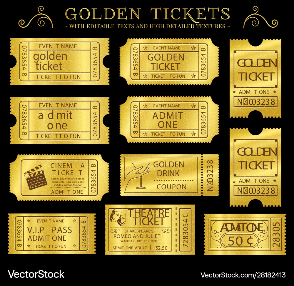 Golden Ticket Template Printable