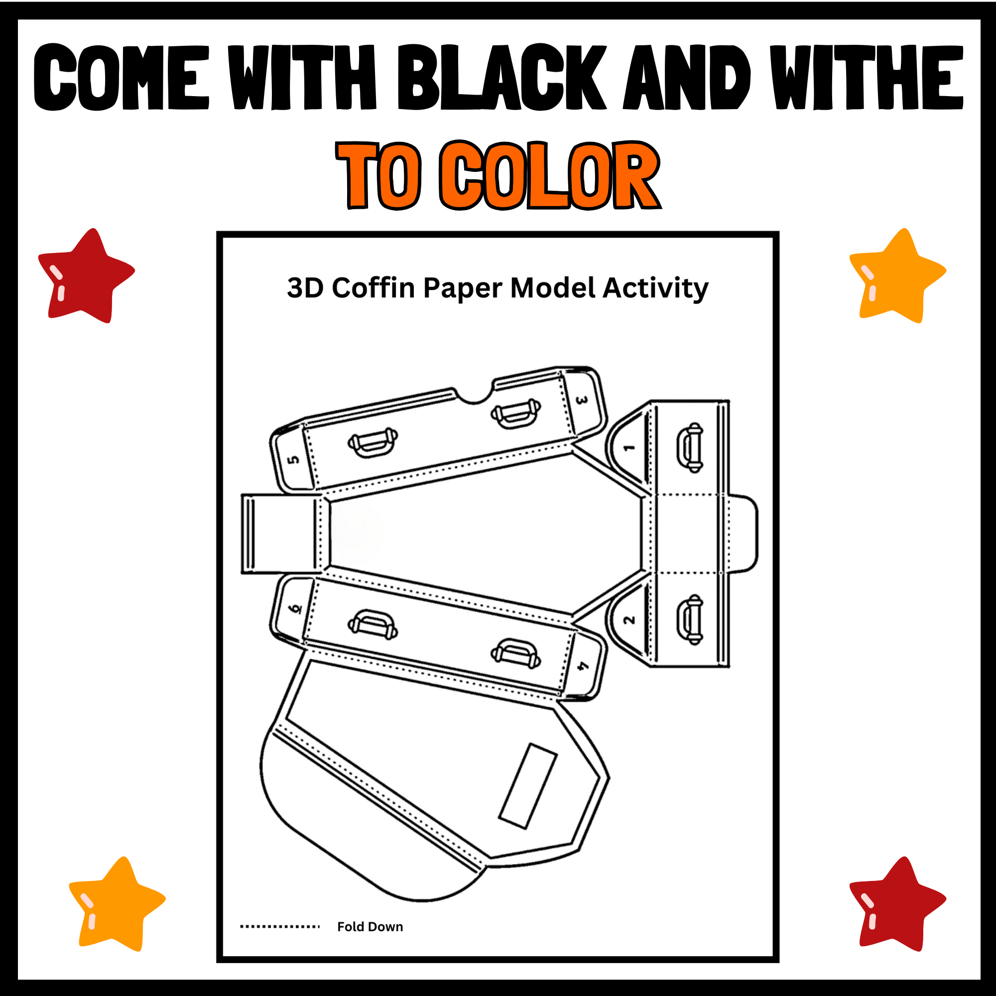 Coffin Printable Template