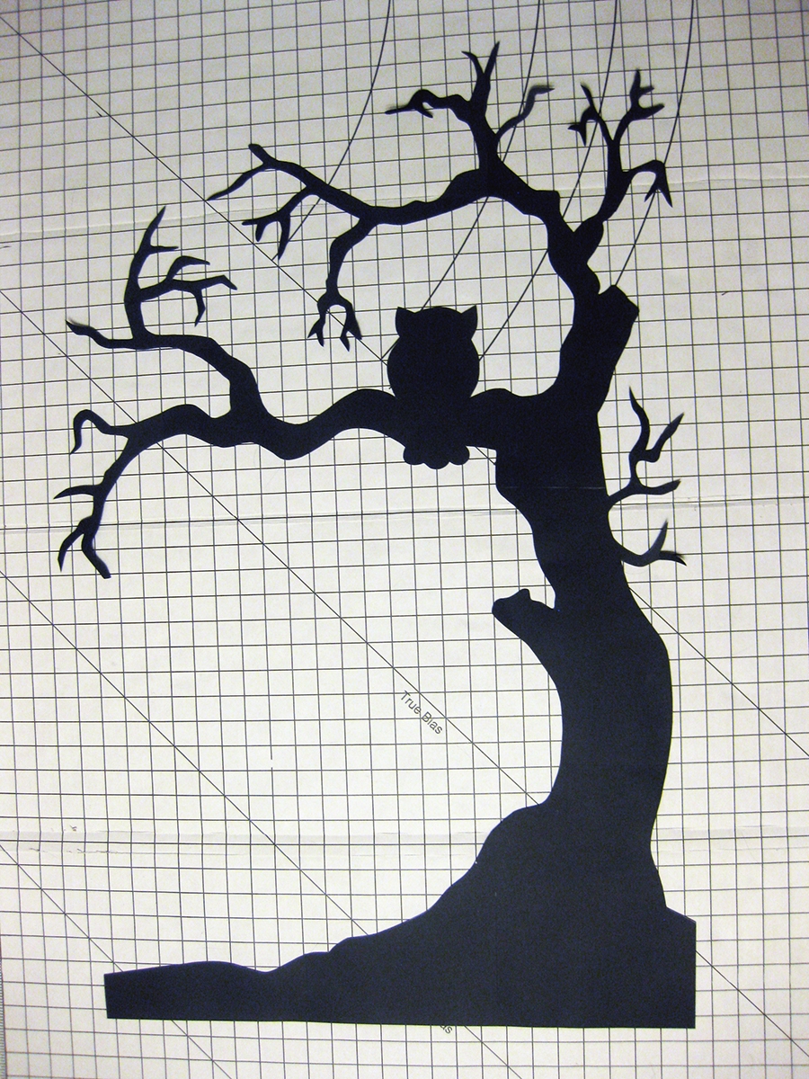 Halloween Tree Window Silhouette SprinkleOfHappiness