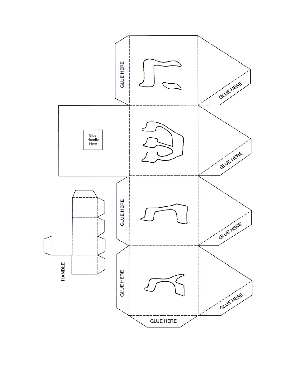 Hanukkah Foldable Paper Dreidel Template Download Printable PDF Templateroller