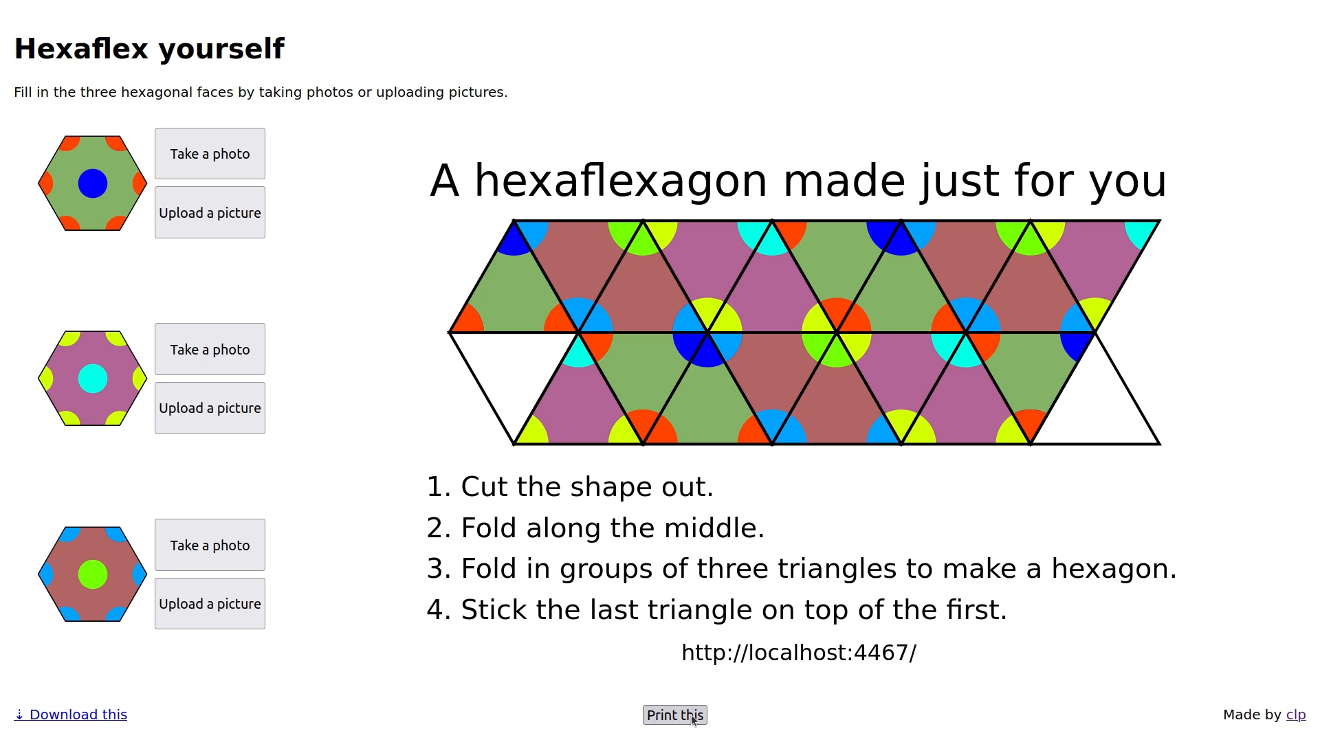 Hexaflexagon Template Printable