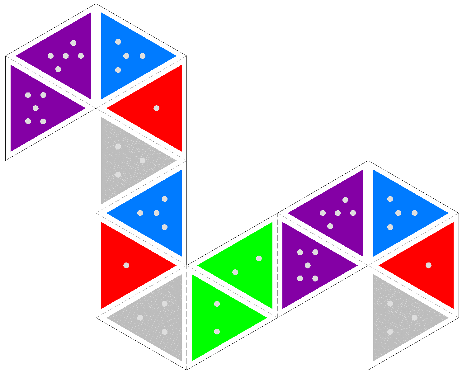 Printable Hexaflexagon Template