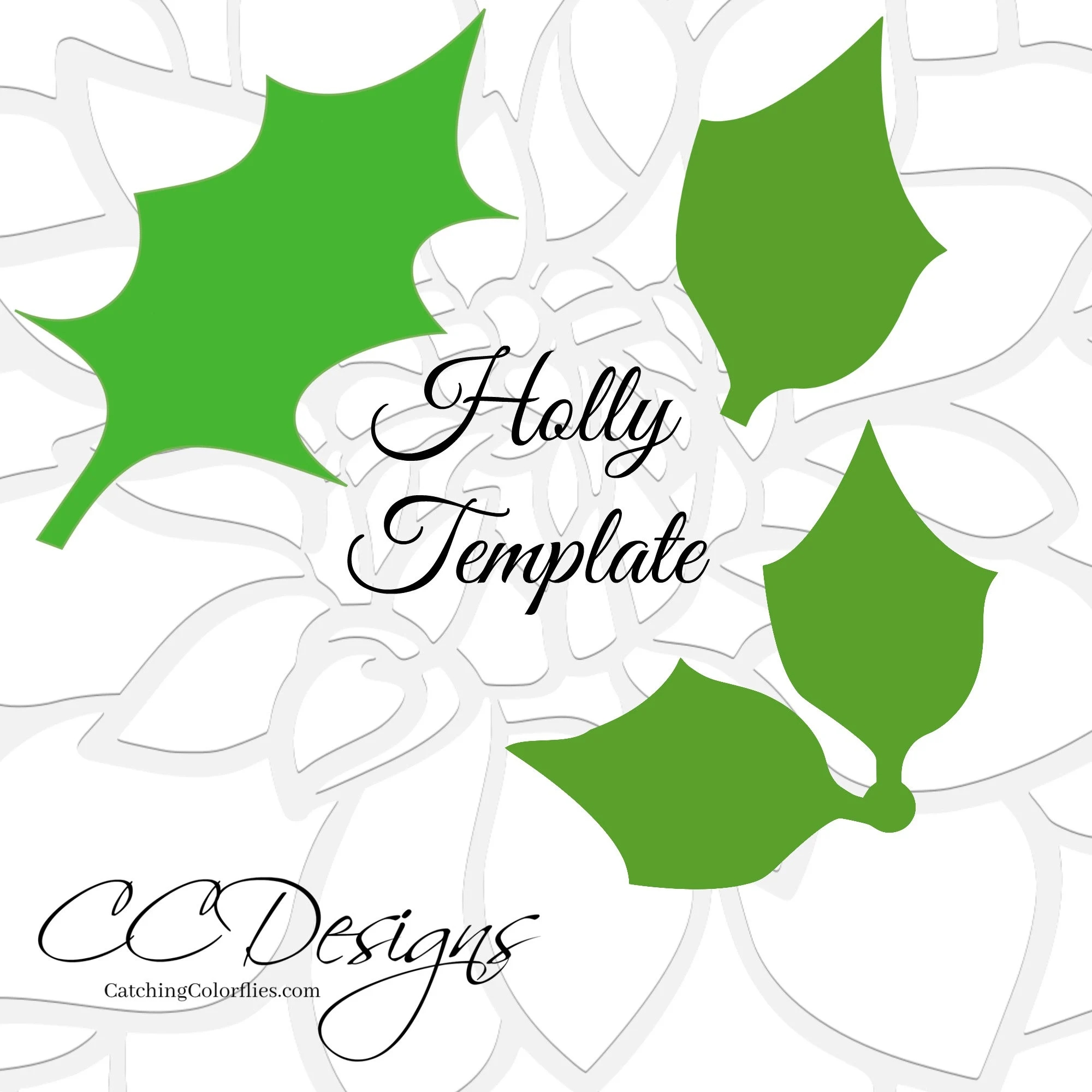 Holly Leaf Template Christmas SVG Christmas Decor Holly SVG Cut Files Paper Flowers Christmas SVG Files Svg For Cricut Or Silhouette Etsy