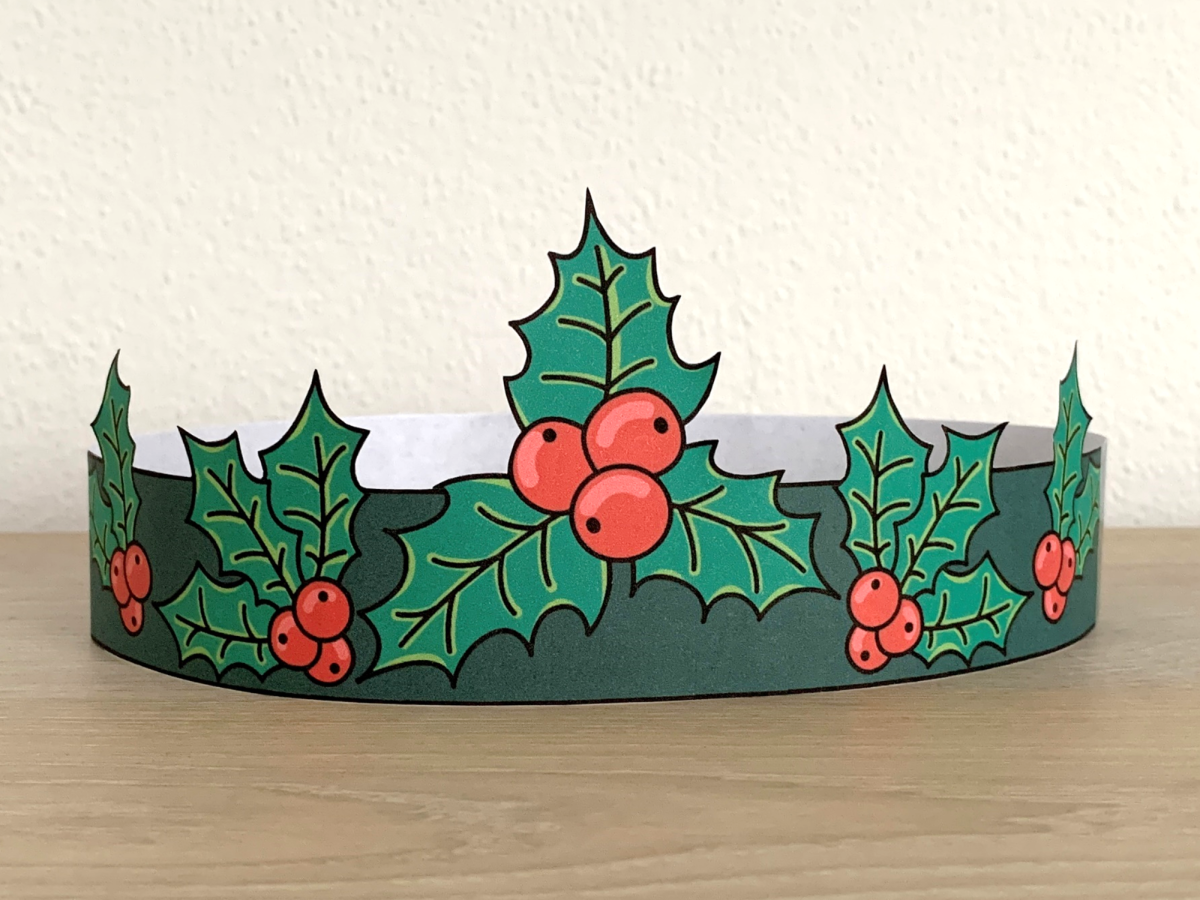 Holly Leaves Paper Crown Printable Coloring Craft Winter Christmas Activity Made By Teachers