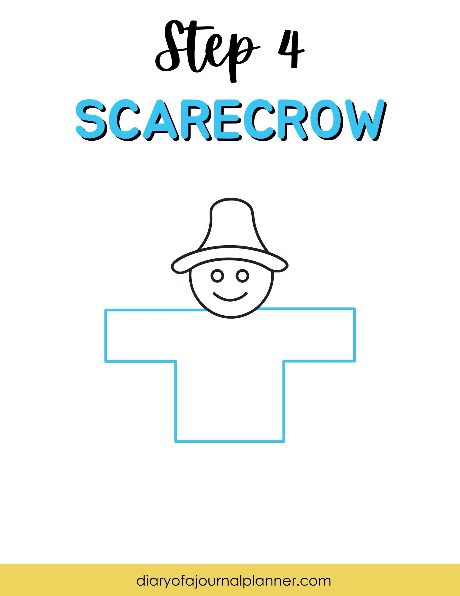 How To Draw A Scarecrow Easy Scarecrow Drawing To Try