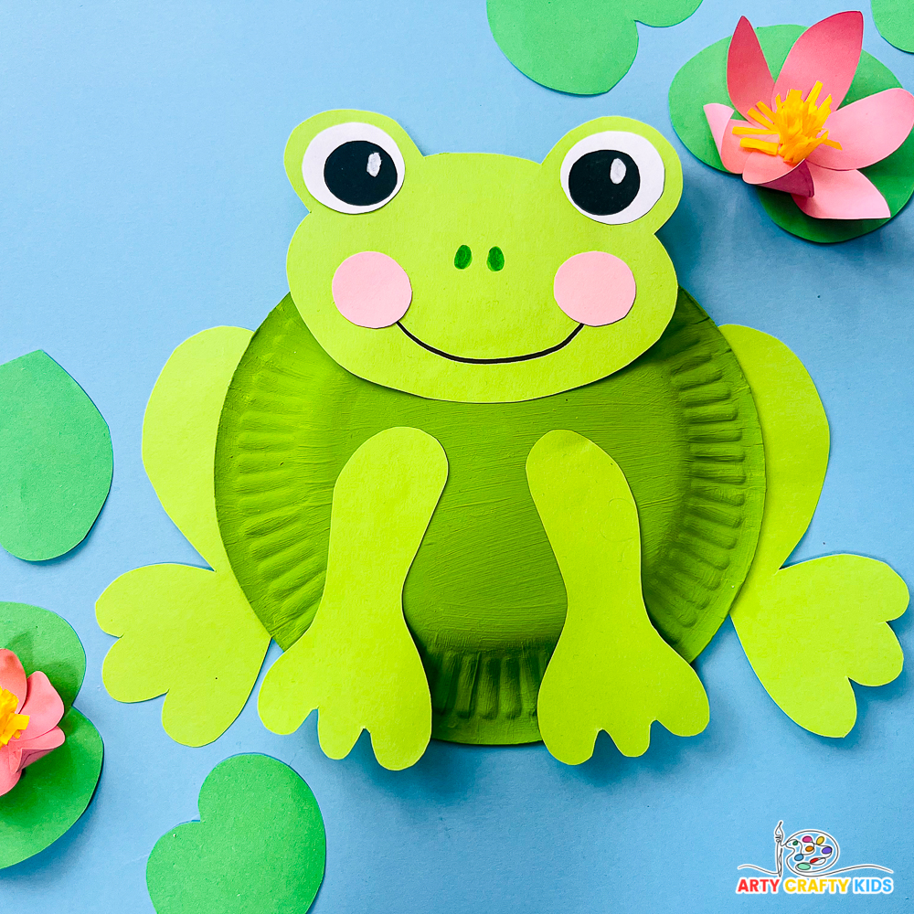 How To Make A Paper Plate Frog Craft Arty Crafty Kids