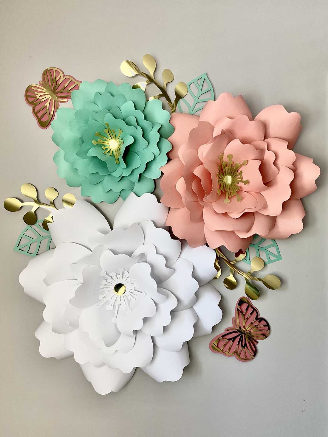 How To Make Large Paper Flowers Free SVG Like Love Do