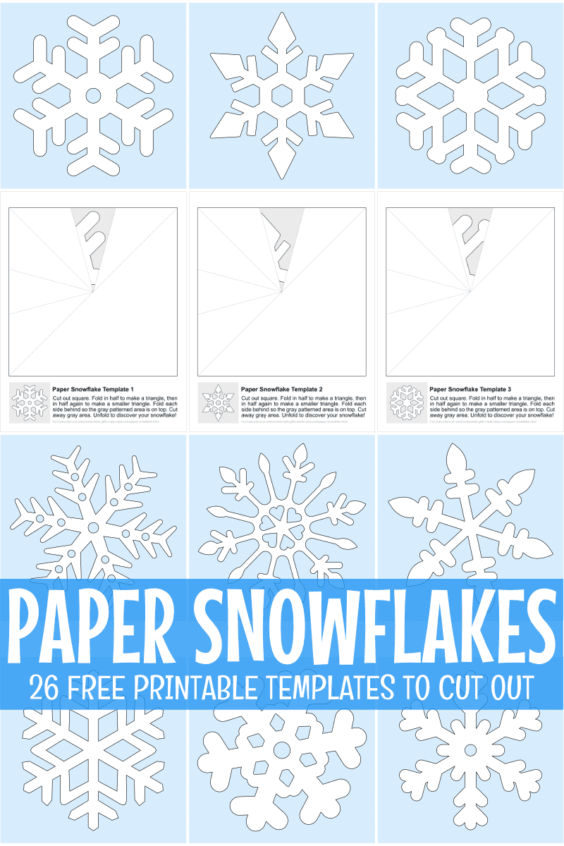 Printable Blue Snowflake Template