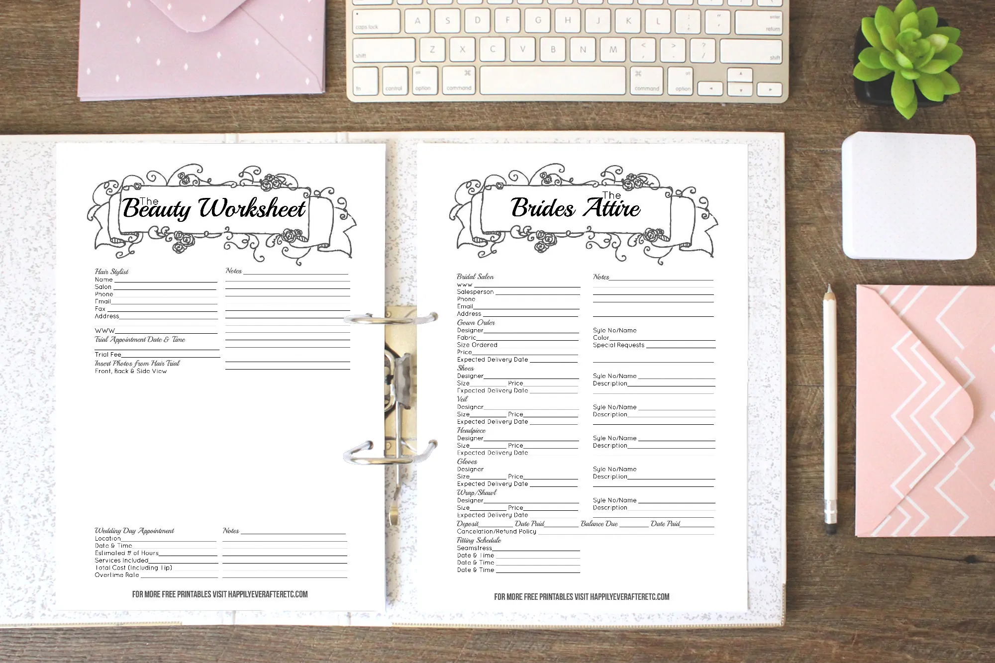 Printable Wedding Organizer Templates