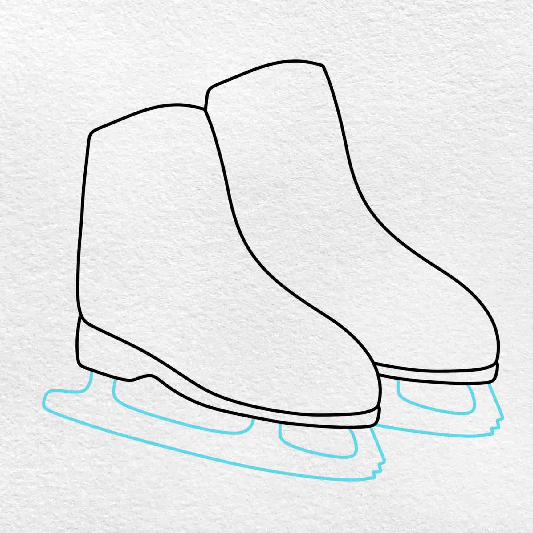Ice Skate Drawing easy HelloArtsy