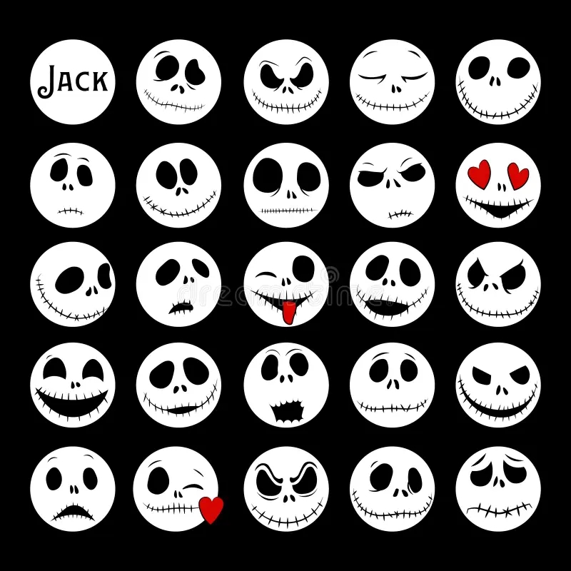 Printable Template Jack Skellington Face