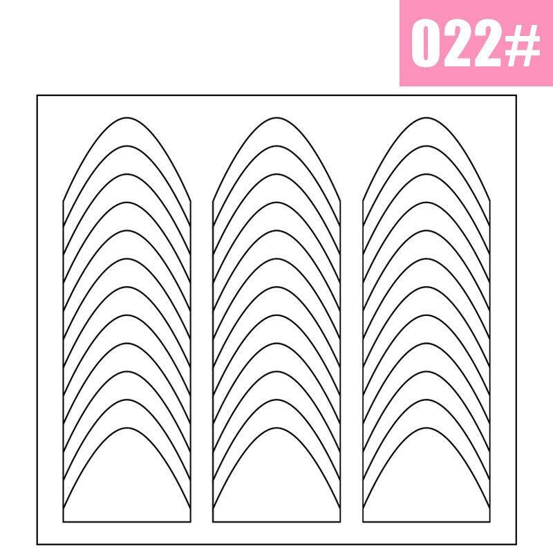 Kaufe 5 Blatt Wei e French Manik re Streifen Nail Art Form Fransen Spitzenf hrungen Schablone Zum Preis Ab 3 06 Joom