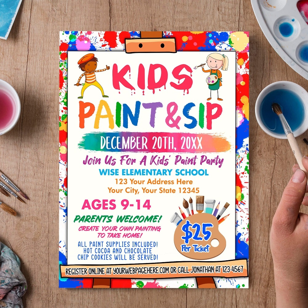 Printable Easy Paint And Sip Templates