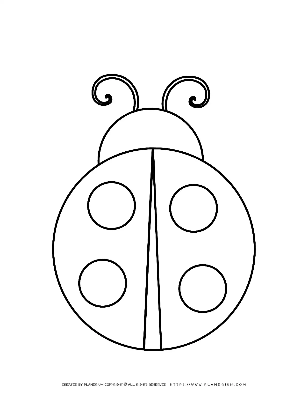 Ladybug FREE Printable Template Planerium