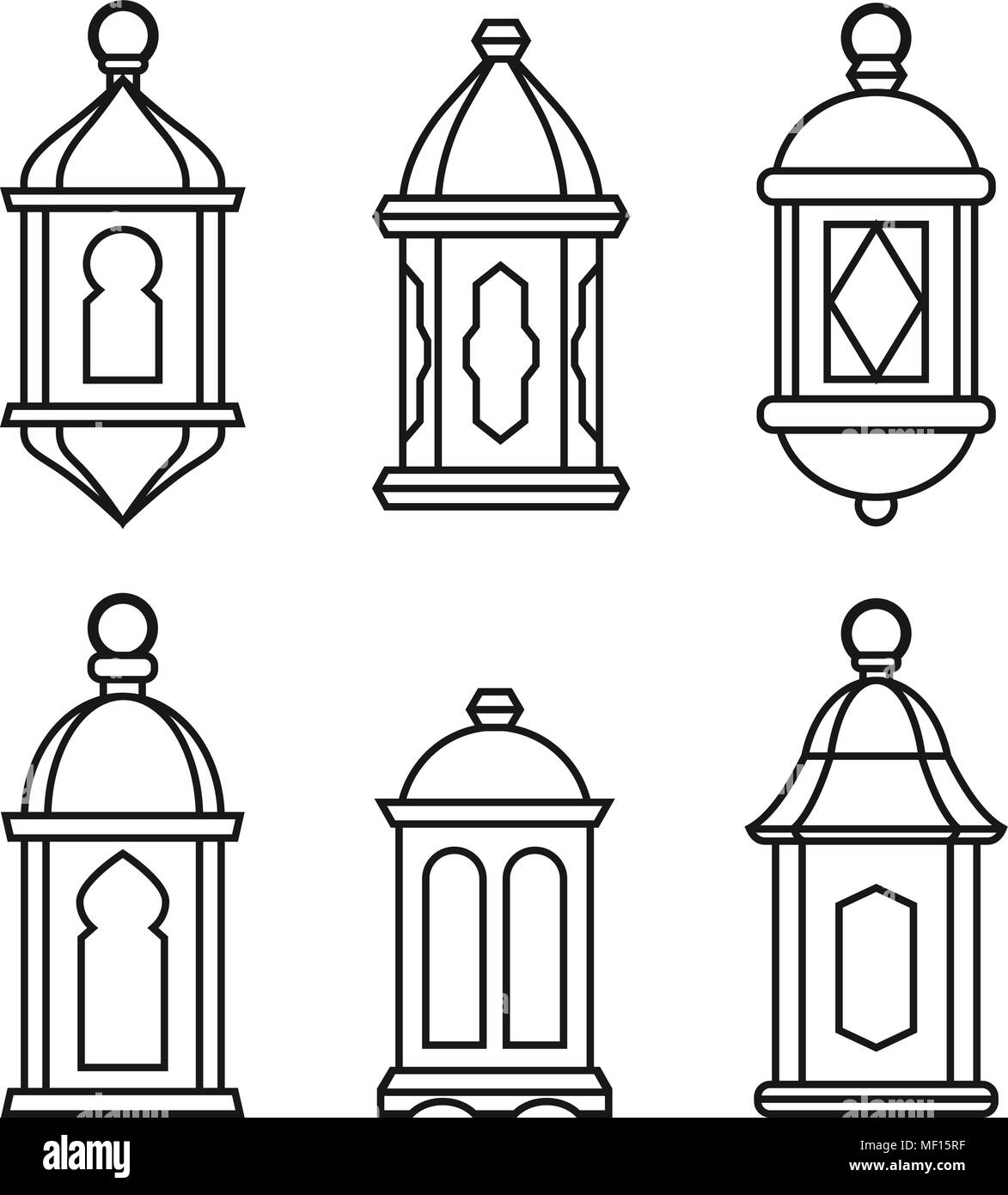 Lanterns Vector Vectors Black And White Stock Photos Images Alamy