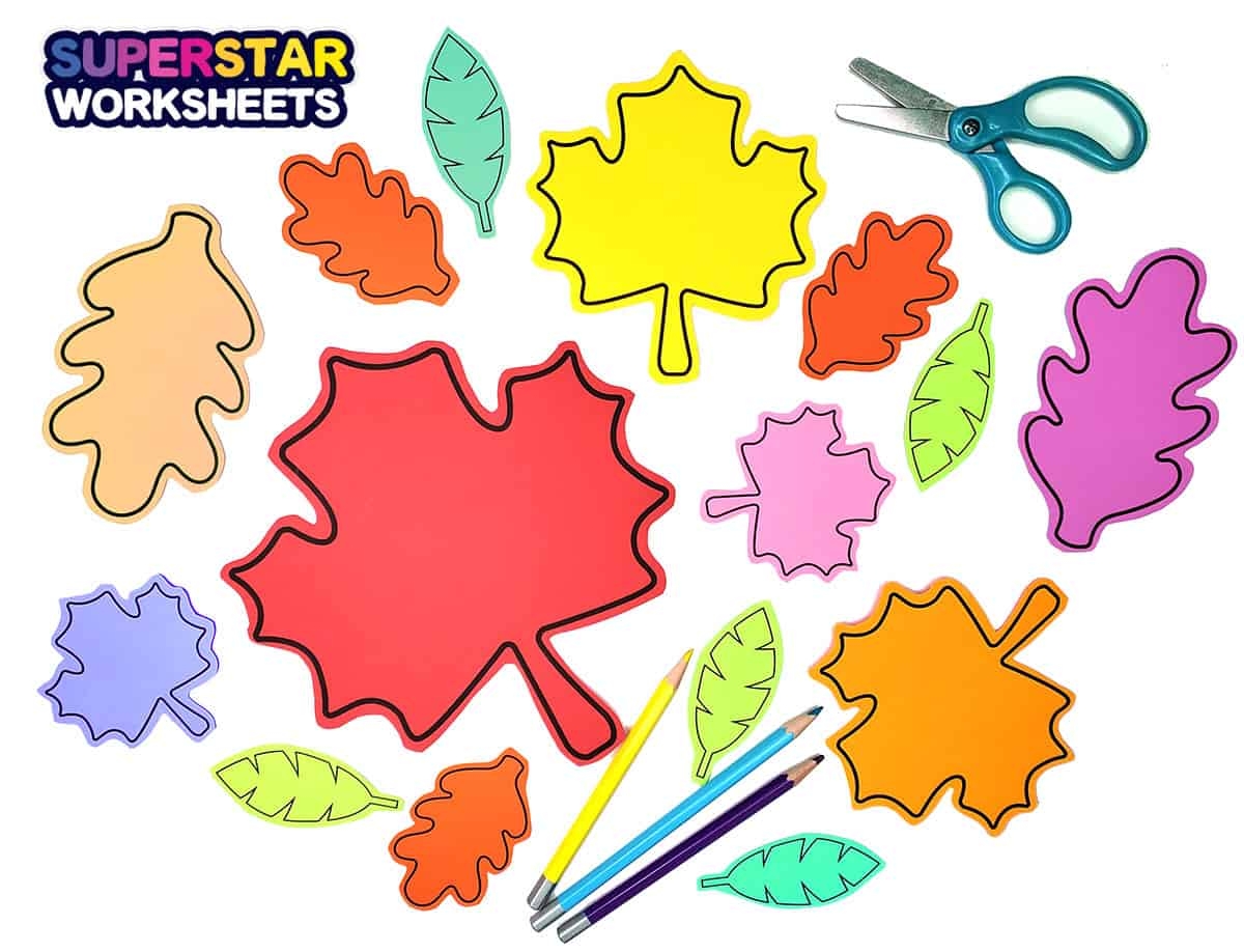 Leaf Template Superstar Worksheets