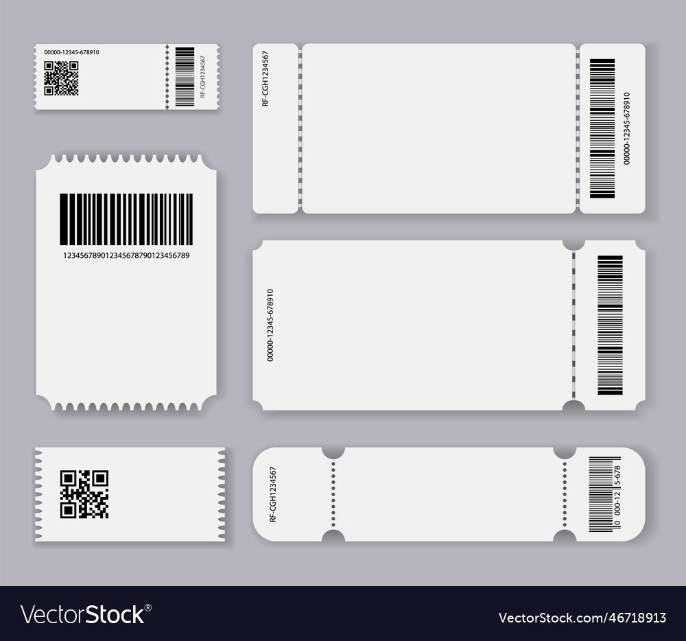 Leere Tickets Vorlage Leere Konzertkarte Vektorbild