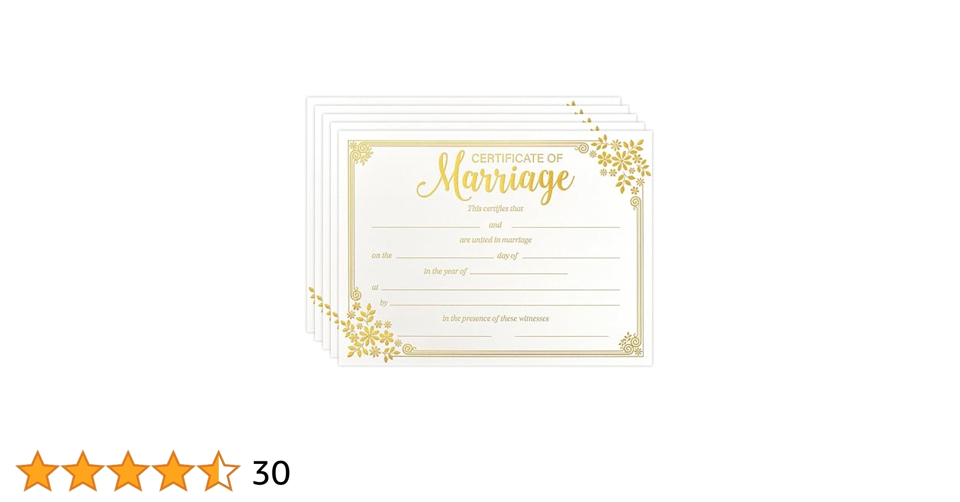Lesnala Marriage Certificates With Gold Foil Edges Blank Wedding Certificates Paper Wedding Ceremony Official Newlyweds Expecting Marriage Proposals 27 9 X 21 Cm Pack Of 25 Amazon de Stationery Office Supplies