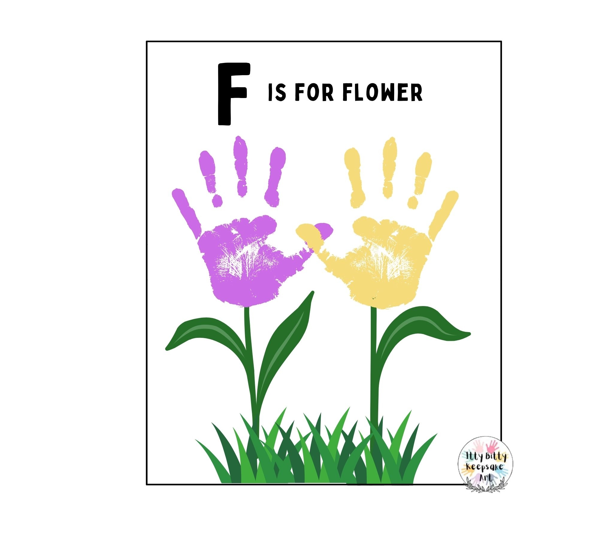 Letter F Handprint Art Craft Printable Template F Is For Flower Alphabet Made By Teachers