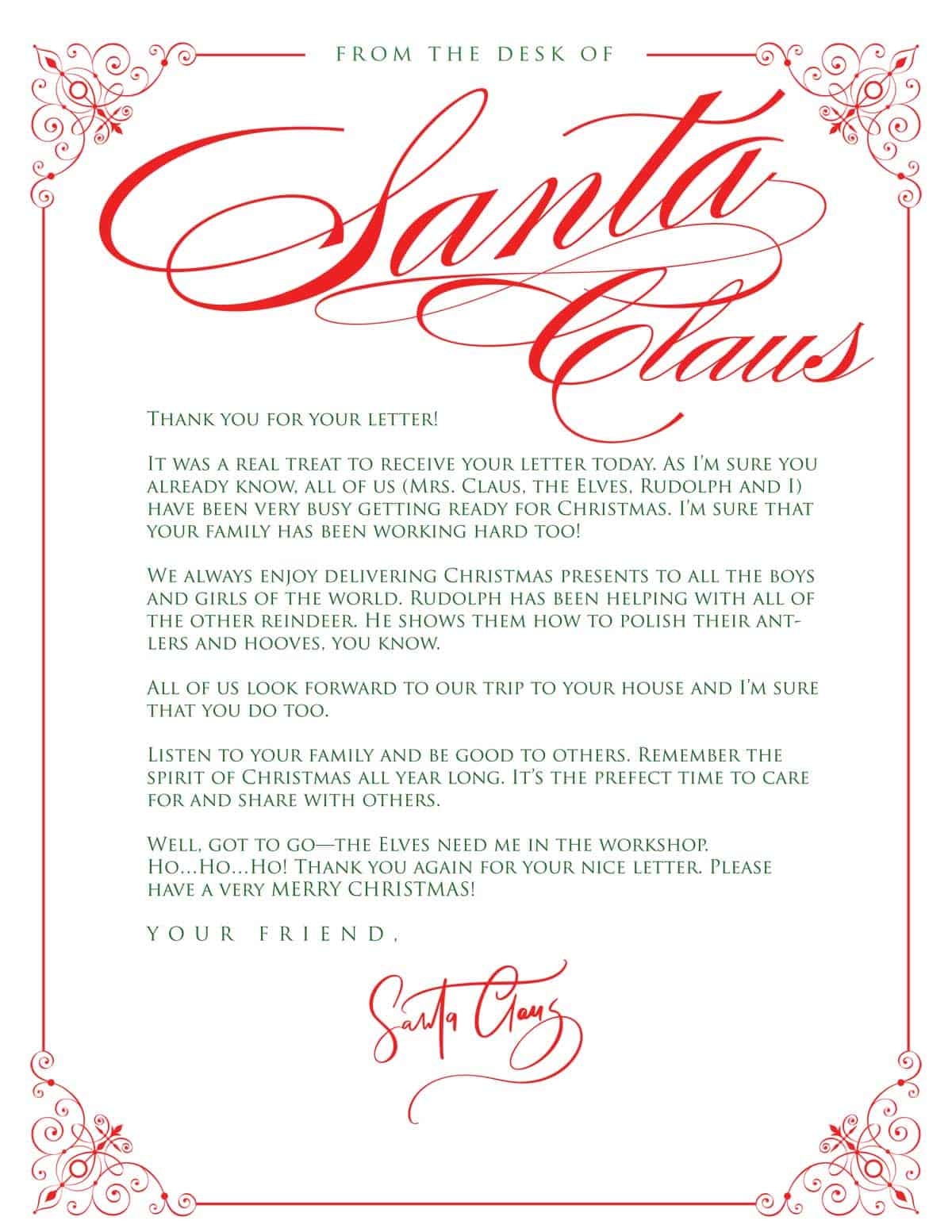 Letter From Santa Free Printable EDITABLE Skip To My Lou Worksheets Library