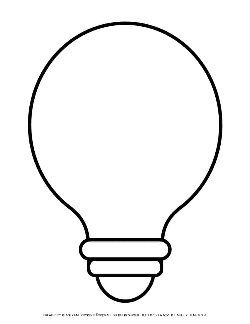 Lightbulb Outline Big Lightbulb Planerium